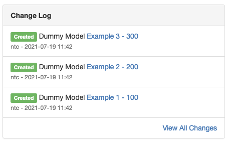 Changelog Panel Changelog Panel